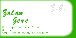 zalan gere business card